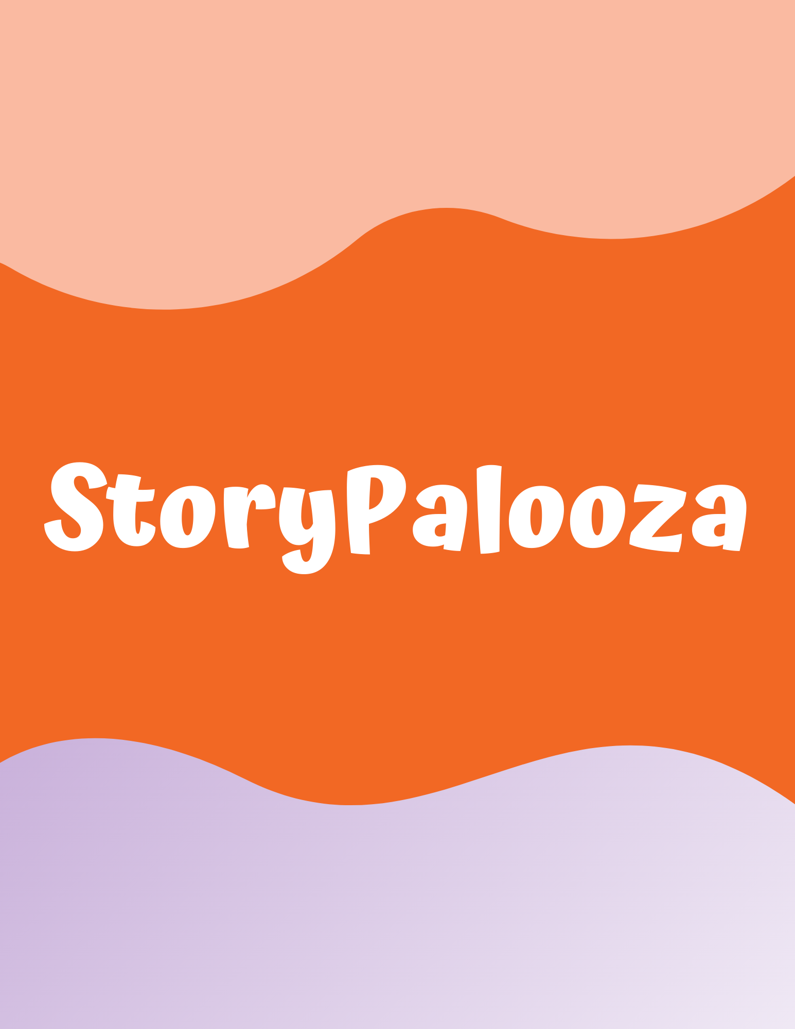 Colorful page with words StoryPalooza