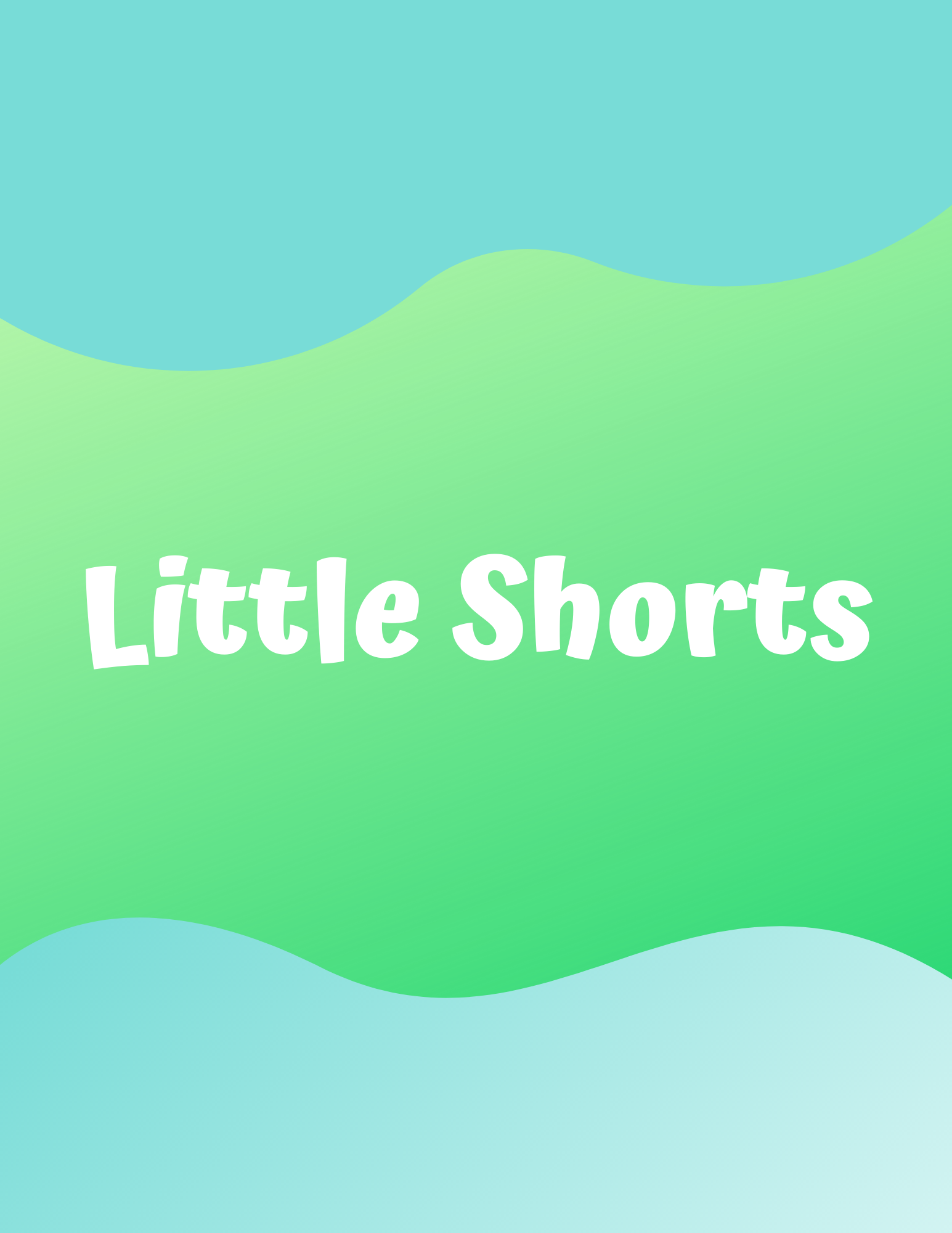 Colorful page with words Little Shorts