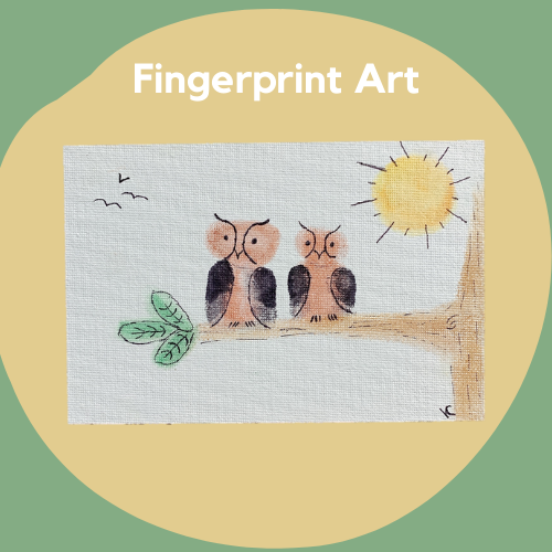 Piece of art made with fingerprints