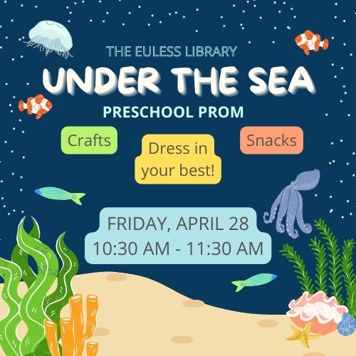 Underwater themed graphic with Under the Sea details