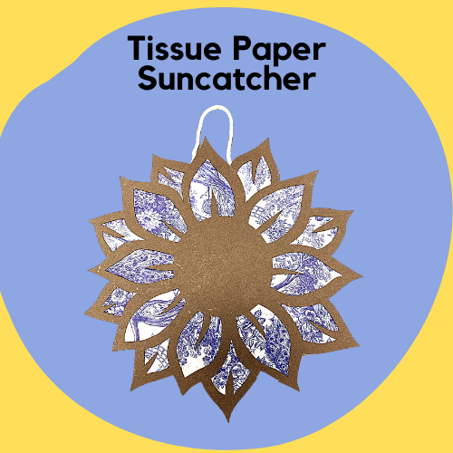 A Suncatcher made with tissue paper