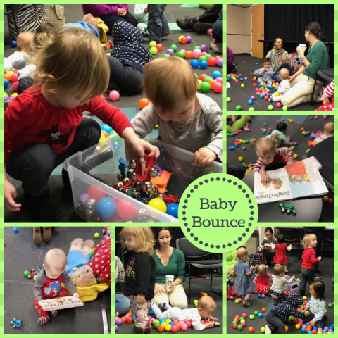 babies and parents being read to